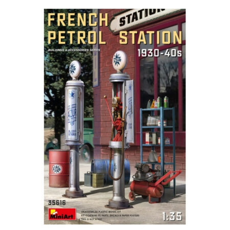 Miniart FRENCH PETROL STATION 1930-40S KIT 1:35