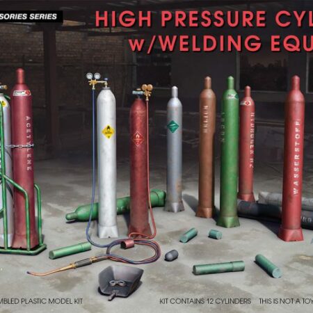 Miniart HIGH PRESSURE CYLINDERS W/WELDING EQUIPMENT KIT 1:35