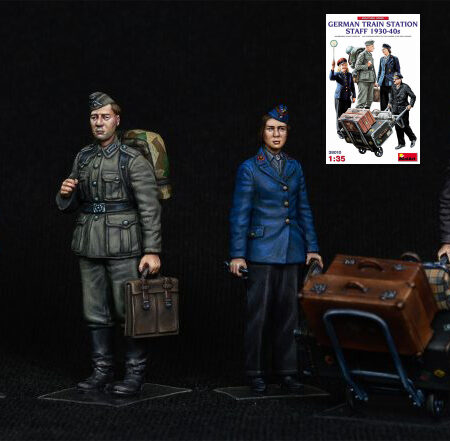 Miniart GERMAN TRAIN STATION STAFF 1930-40 KIT 1:35