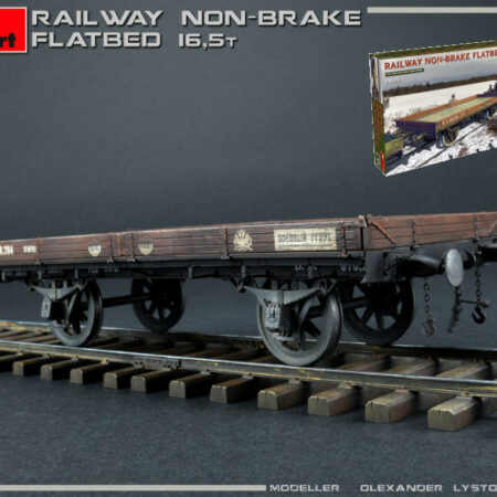 Miniart RAILWAY NON-BRAKE FLATBED 16.5 t KIT 1:35