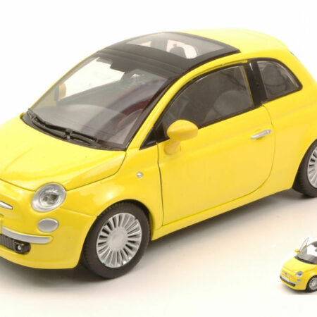 MotorMax FIAT 500 2009 YELLOW 1:24