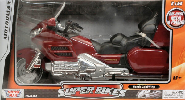 MotorMax HONDA GOLDWING MOTORCYCLE RED 1:6