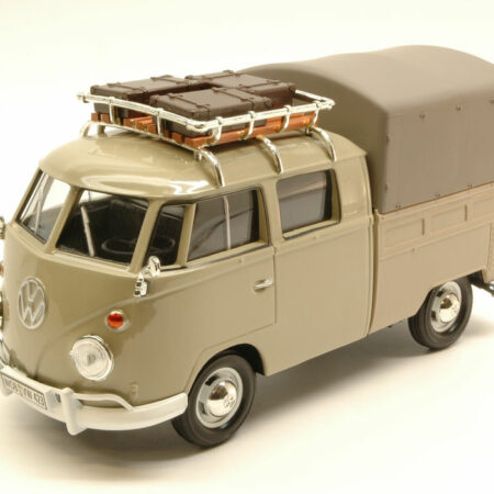 MotorMax VW TYPE 2 (T1) 1965 PICK UP CLOSED WITH ROOF RACK BEIGE 1:24