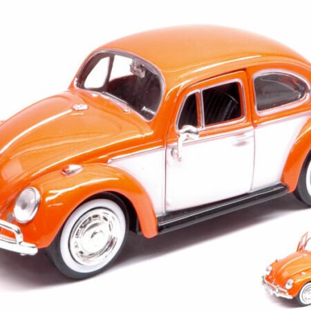 MotorMax VW BEETLE W/LUGGAGE ORANGE BEIGE 1:24