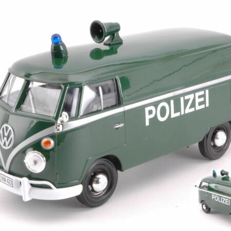 MotorMax VW TYPE 2 (T1) 1965 DELIVERY VAN POLIZEI GREEN 1:24