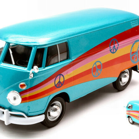 MotorMax VW TYPE 2 (T1) 1965 DELIVERY VAN PEACE GREEN/MIX COLORS 1:24