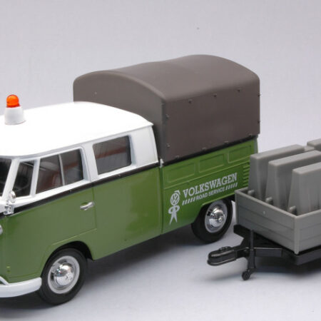 MotorMax VW T2 PICK UP ROAD MAINTENANCE TRAILER GREEN/WHITE 1:24