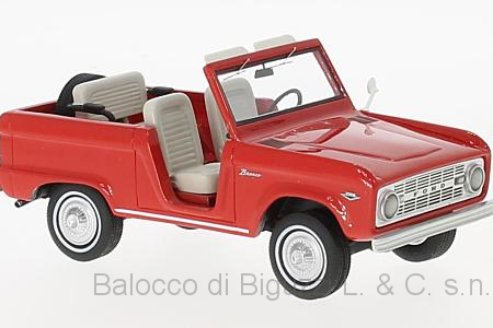 Neo Scale Models FORD BRONCO ROADSTER 1966 RED 1:43