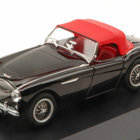 Oxford AUSTIN HEALEY 100 BN1 1953-1958 BLACK W/SOFT TOP RED 1:43