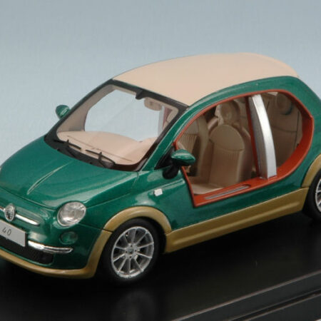 PremiumX FIAT 500 CASTAGNA EV "KHAMIS GHEDDAFI" 2009 GREEN/WOOD 1:43