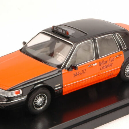 PremiumX LINCOLN TOWN CAR 1996 USA TAXI ORANGE/BLACK 1:43