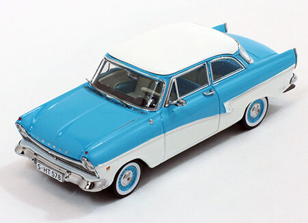 PremiumX FORD TAUNUS 17M 1957 LIGHT BLUE/WHITE 1:43