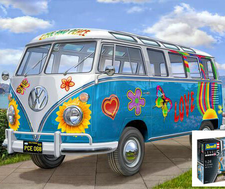 Revell VW T1 SAMBA BUS "FLOWER POWER" KIT 1:24