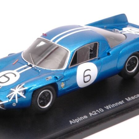 Spark Model ALPINE A210 N.6 WINNER MACAO 1966 MAURO BIANCHI 1:43