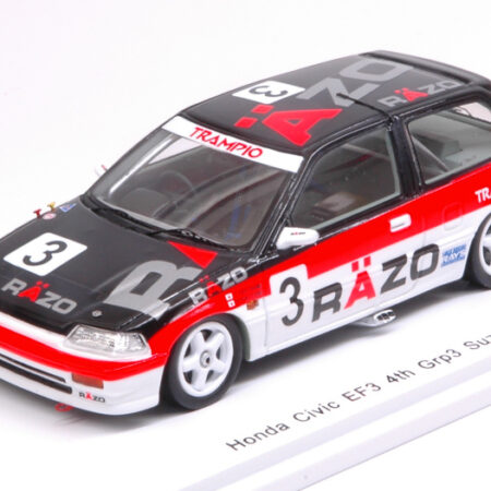 Spark Model HONDA CIVIC EF3 N.3 4th SUZUKA GP 3 1989 N.HATTORI-T.TSUTSUMI 1:43