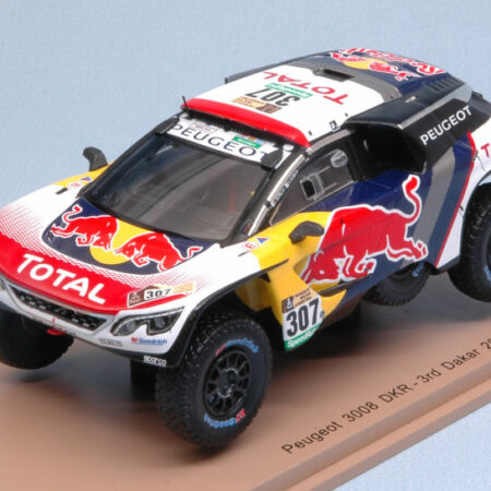 Spark Model PEUGEOT 3008 DKR N.307 3rd DAKAR 2017 DESPRES-CASTERA 1:43