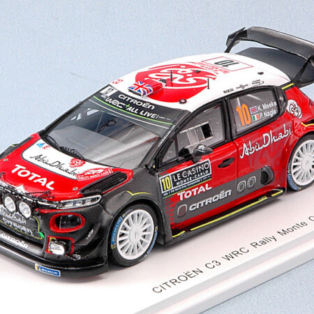 Spark Model CITROEN C3 WRC N.10 4th MONTE CARLO 2018 K.MEEKE-P.NAGLE 1:43