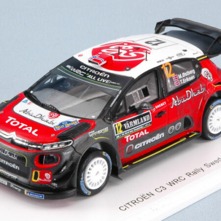 Spark Model CITROEN C3 WRC N.12 6th SWEDEN RALLY 2018 M.OSTBERG-T.EIKSEN 1:43