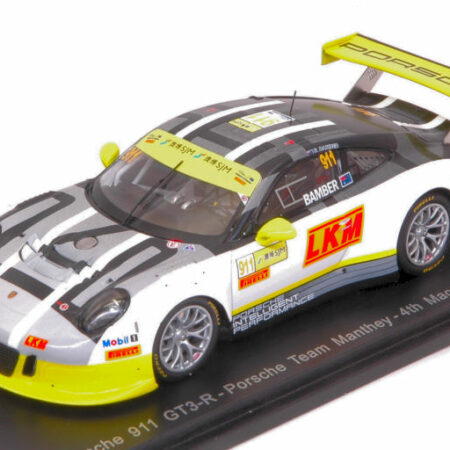 Spark Model PORSCHE 911 GT3 N.911 4th MACAU GT WORLD CUP 2016 E.BAMBER 1:43