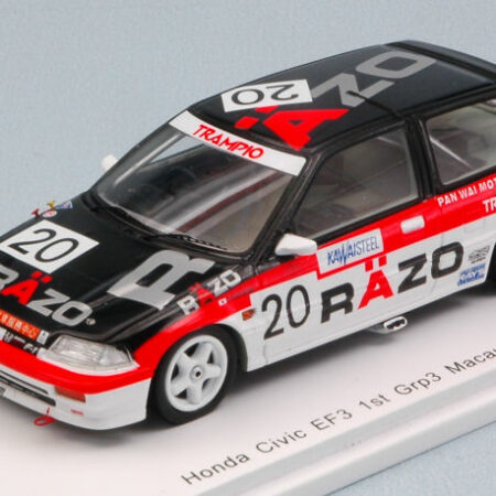 Spark Model HONDA CIVIC EF3 N.20 1st GR.3 MACAU GUIA RACE 1989 T.TSUTSUMI 1:43