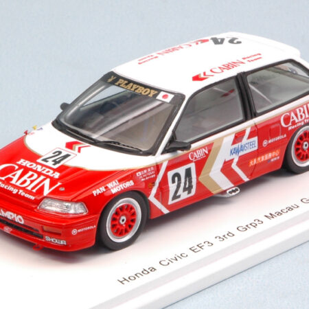 Spark Model HONDA CIVIC EF3 N.24 3rd MACAU GUIA RACE 1989 MASAMI MIYOSHI 1:43