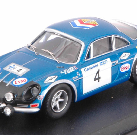 Trofeu ALPINE RENAULT A110 N.4 CIRCUIT OF IRELAND 1971 N.HOLLIER-P.SHORT 1:43