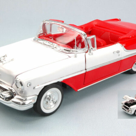 Welly OLDSMOBILE SUPER 88 CONVERTIBLE 1955 RED/WHITE 1:24