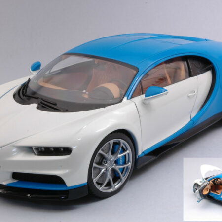 Welly BUGATTI CHIRON METALLIC BLUE/WHITE GT SERIES 1:18