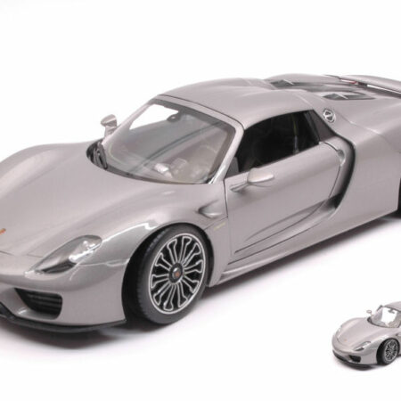 Welly PORSCHE 918 SPYDER HARD TOP SILVER 1:18