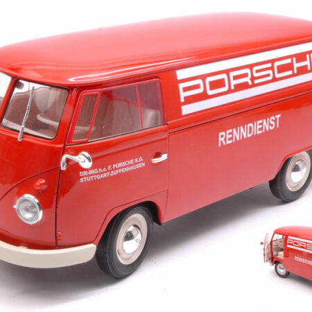 Welly VW T1 BUS 1963 PANEL VAN "PORSCHE RENNDIENST" 1:18