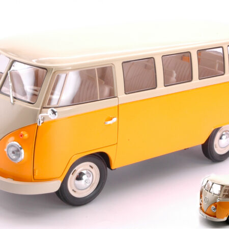 Welly VW T1 BUS DARK YELLOW/BEIGE 1:18