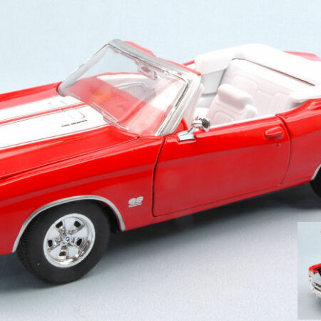 Welly CHEVROLET CHEVELLE SS 454 1971 RED W/WHITE STRIPES 1:24