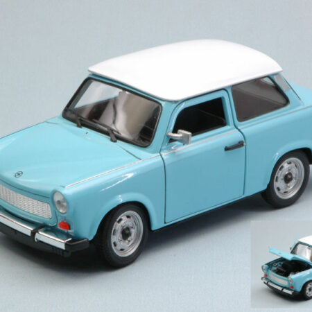 Welly TRABANT 601 1964-1990 LIGHT BLUE W/WHITE ROOF 1:24