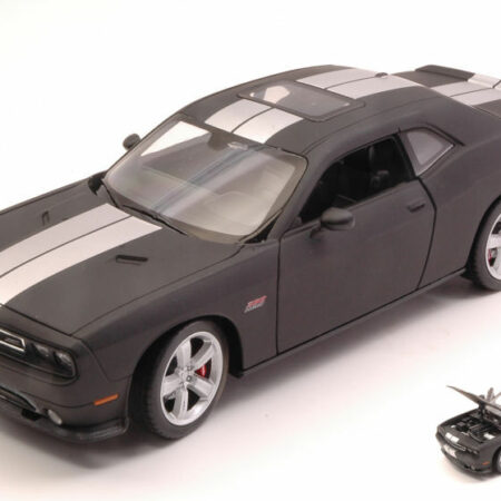 Welly DODGE CHALLENGER SRT 2012 MATT BLACK/SILVER 1:24