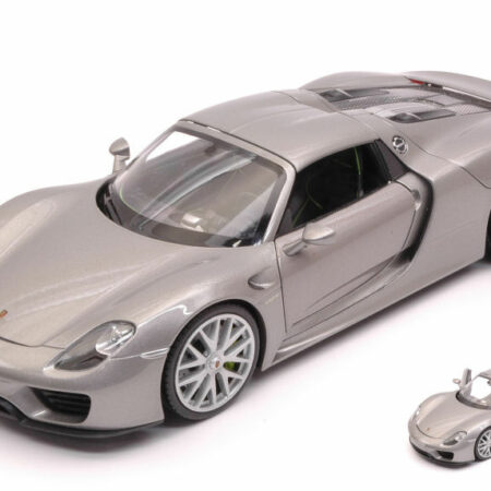 Welly PORSCHE 918 SPYDER HARD TOP CLOSED 2013 SILVER 1:24