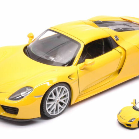 Welly PORSCHE 918 SPYDER HARD TOP 2013 YELLOW 1:24