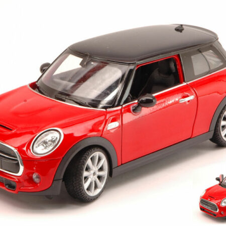 Welly NEW MINI COOPER HATCH 2014 RED W/BLACK ROOF 1:24