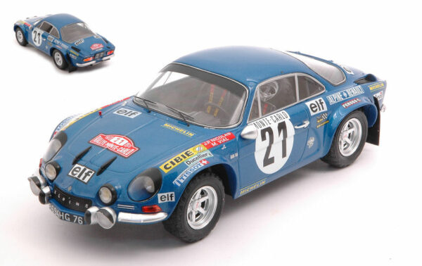 Ixo Model ALPINE RENAULT A110 N.21 RALLY MONTE CARLO 1973 NICOLAS-VIAL 1:24