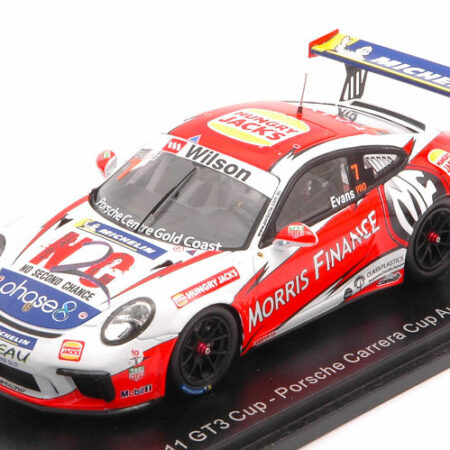 Spark Model PORSCHE 911 GT3 N.7 CARRERA CUP AUSTRALIA CHAMPION J.EVANS 1:43