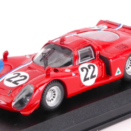 Best Model ALFA ROMEO 33.2 N.22 1000 KM PARIGI 1968 PILETTE-SLOTEMAKER 1:43