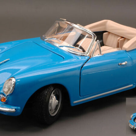 Burago PORSCHE 356 B CABRIO 1961 BLUE 1:18