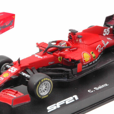 Burago FERRARI F1 SF21 N.55 2021 CARLOS SAINZ SIGNATURE 1:43