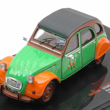 Ixo Model CITROEN 2 CV GREEN/ORANGE 1978 "DEUCHIE" 1 € DONATION 1:43