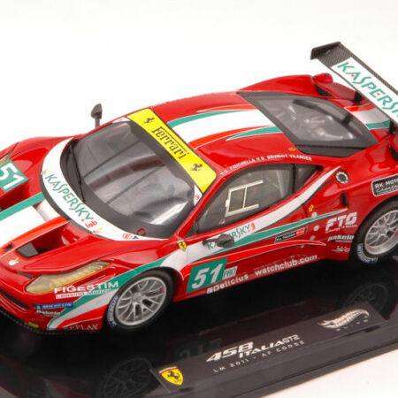 Hot Wheels FERRARI 458 ITALIA GT2 N.51 13th LM 2011 FISICHELLA-BRUNI-VILANDER 1:43