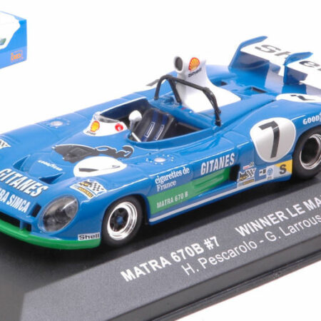 Ixo Model MATRA MS 670 B N.7 WINNER LM 1974 H.PESCAROLO-G.LARROUSSE 1:43