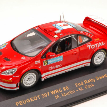 Ixo Model PEUGEOT 307 WRC N.8 2nd SWEDEN 2005 MARTIN-PARK 1:43