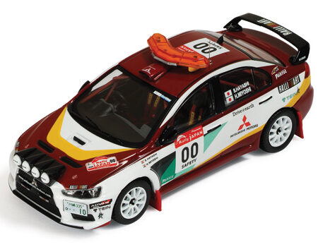 Ixo Model MITSUBISHI LANCER EVO X N.00  SAFETY CAR R.JAPAN 2008 MYOSHI-HAYASH 1:43