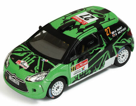 Ixo Model CITROEN DS3 R3 N.27 35th PORTUGAL IRC 2011 HUNT-MARSHALL 1:43