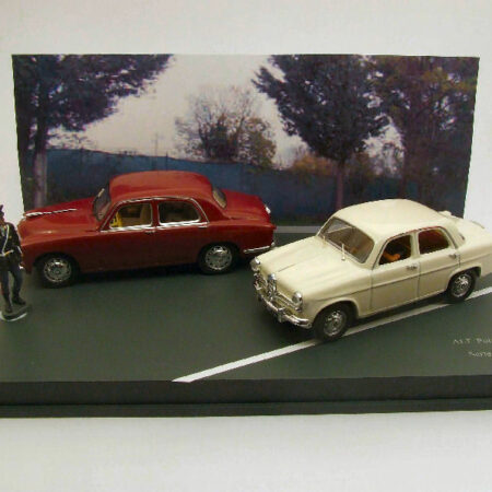 Rio ALFA ROMEO 1900 POLIZIA E ALFA ROMEO GIULIETTA DIORAMA ALT POLIZIA 1:43