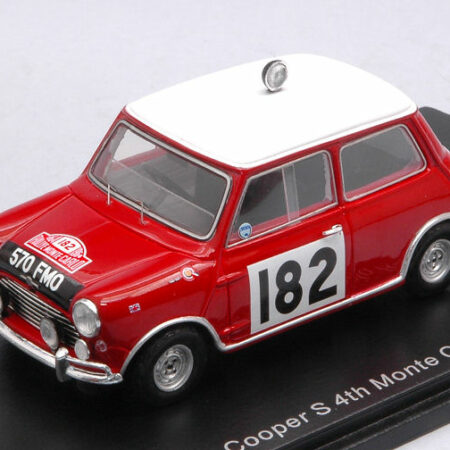 Spark Model MORRIS COOPER S N.182 4th MONTE CARLO RALLY 1964 T.MAKINEN-P.VANSON 1:43